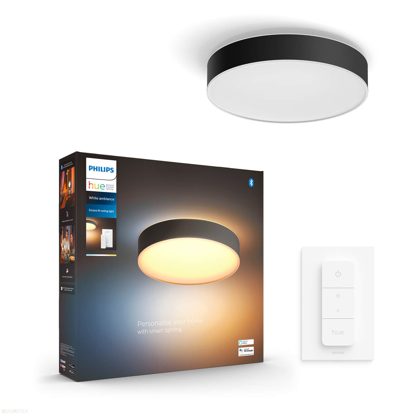 Plafondlamp - Enrave geintegreerde led 2450lm - Zwart