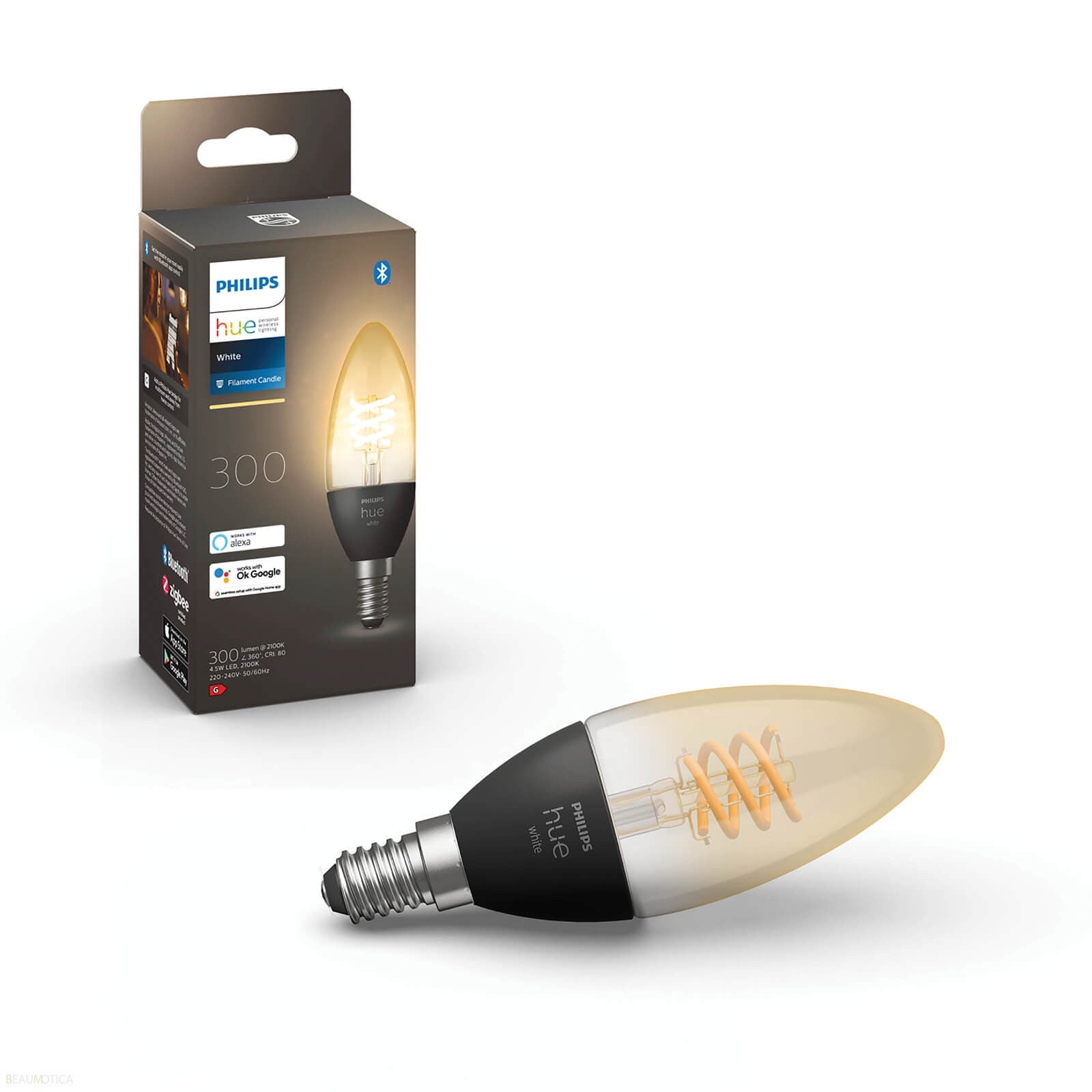 Kaarslamp - Filament e14 300lm - Wit