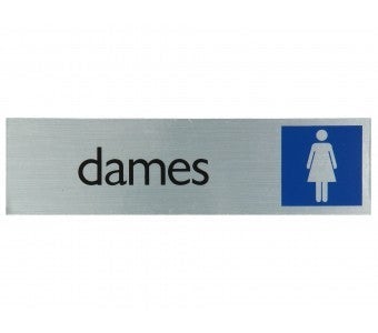 Pickup route aanduidingsbord dames aluminium 44 mm x 165