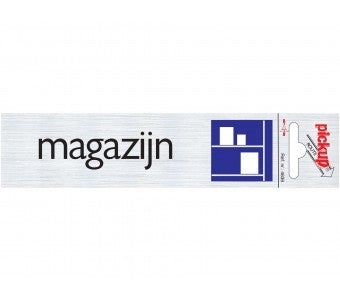 Pickup route aanduidingsbord magazijn aluminium 44 mm x 165