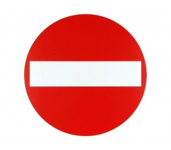 Pickup pictogram verboden doorgang zelfklevend 180 mm