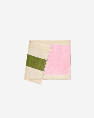 Badmat - Pink/Olive - 50x80 cm 