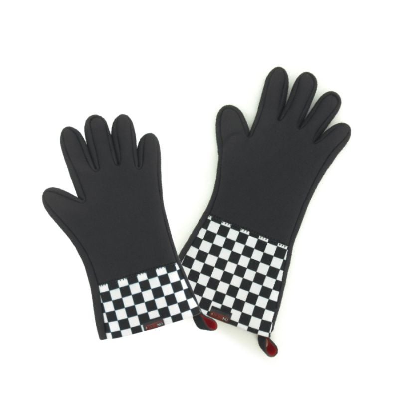 Ovenwant - Lang monza met vingers - Zwart/wit