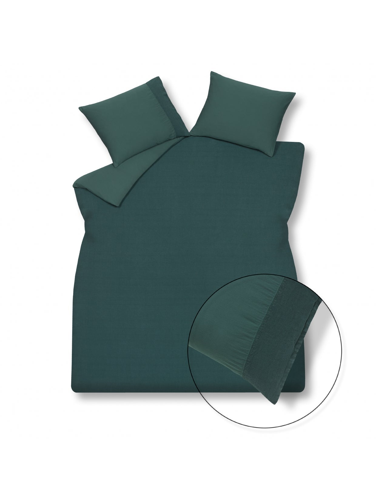 Dekbedovertrek Pure 07 240x220 cm - donkergroen