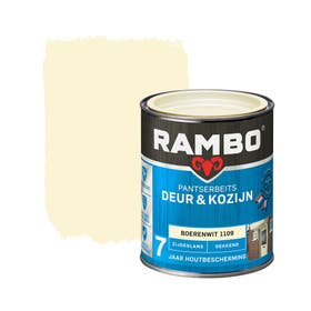 Rambo deur & kozijn pantserbeits zijdeglans dekkend boeren wit 1109 750 ml