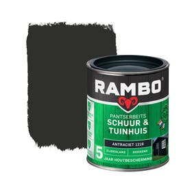 Rambo schuur & tuinhuis pantserbeits zijdeglans dekkend antraciet 1216 750 ml