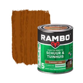 Rambo schuur & tuinhuis pantserbeits zijdeglans transparant teakhout 1204 750 ml