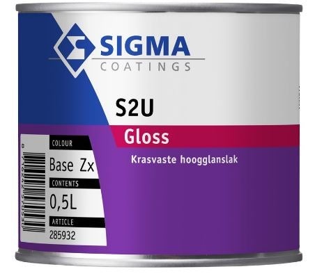 Houtlak - S2U gloss 500 ml - basis ZX