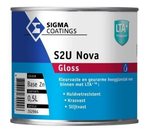 Houtlak - S2U nova gloss 500 ml - basis ZN