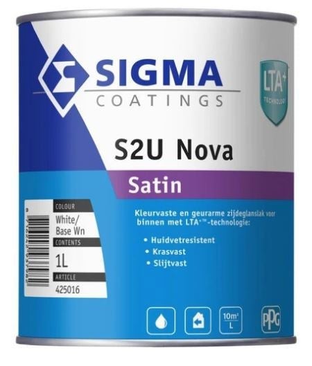 Houtlak S2U nova satin 1 liter - basis WN