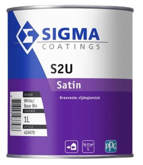 Houtlak - S2U satin 1 liter -  basis WN