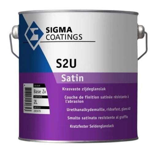 Houtlak - S2U satin 2,5 liter -basis ZX