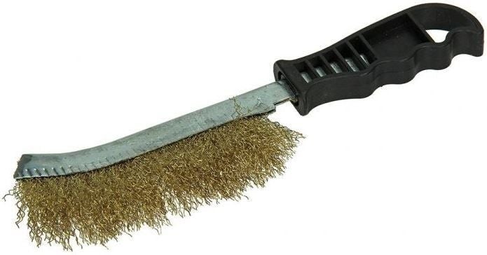 Staalborstel - half rond - kunstof handvat