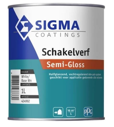 Houtlak - schakelverf semigloss 1 liter - basis WN
