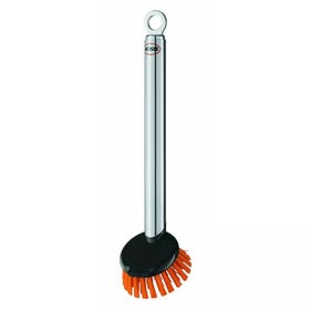 Afwasborstel - Antibacterieel 24,5cm - Zwart/Zilver