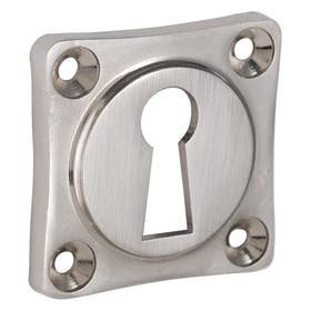 Sleutelrozet Vierkant 39x39mm - Mat Nikkel Ongelakt
