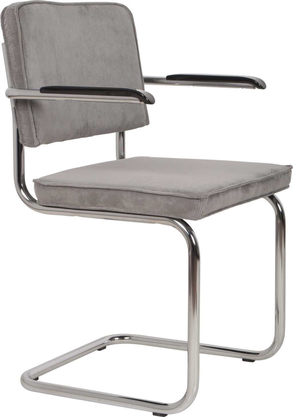 Stoel met armleuning - Ridge Rib Cool set van 2 - Koel grijs