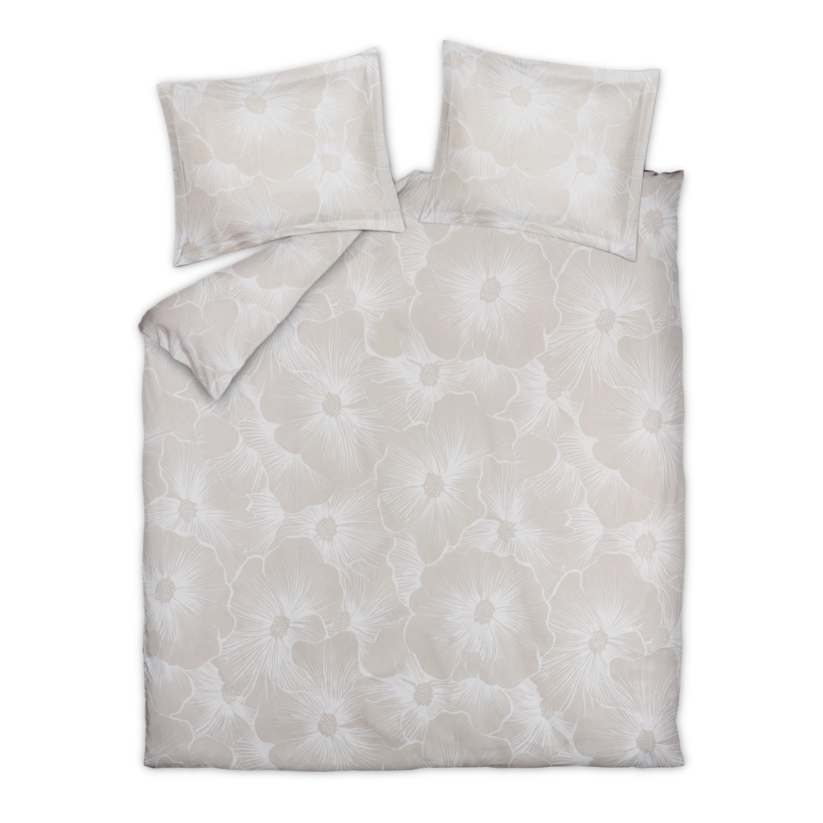 Dekbedovertrek - Bloomline Lits-Jumeaux  240/200-220 cm - Stone