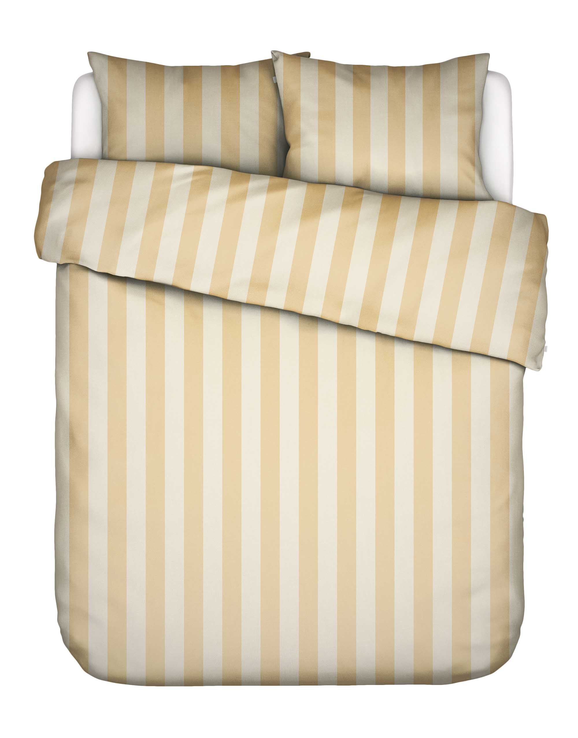Dekbedovertrek - Minte Stripe Lits-Jumeaux 240/200-220 cm - Yellow Straw