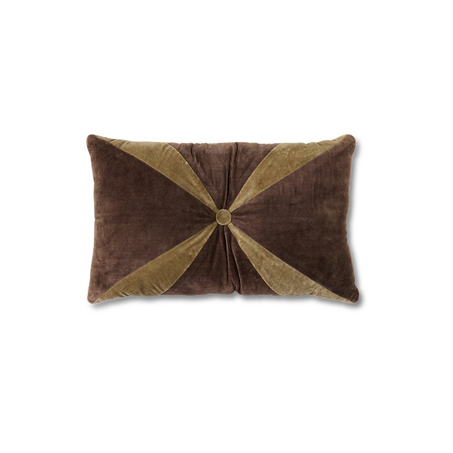 Velvet brown - cushion - 50x30cm
