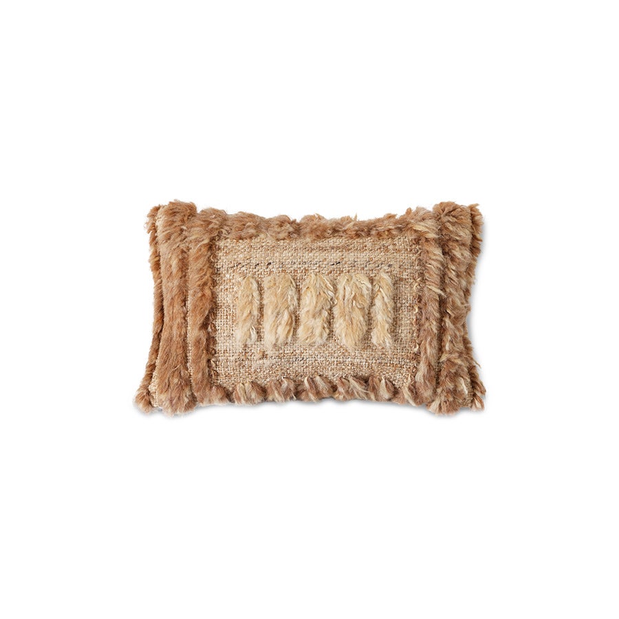 Natural furry - cushion - 40x25cm