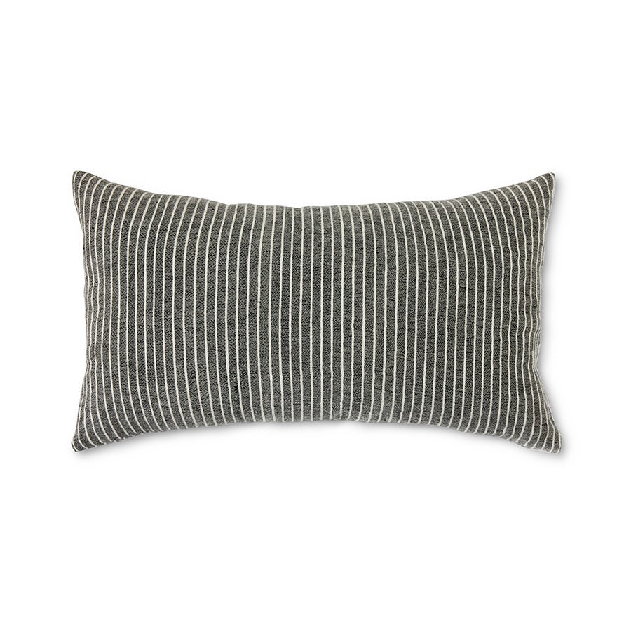 Striped cushion - monochrome - 70x40cm