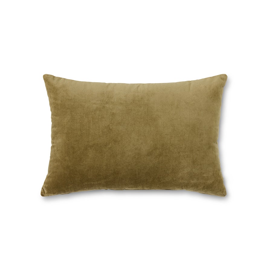 Velvet cushion - army green - 60x40cm