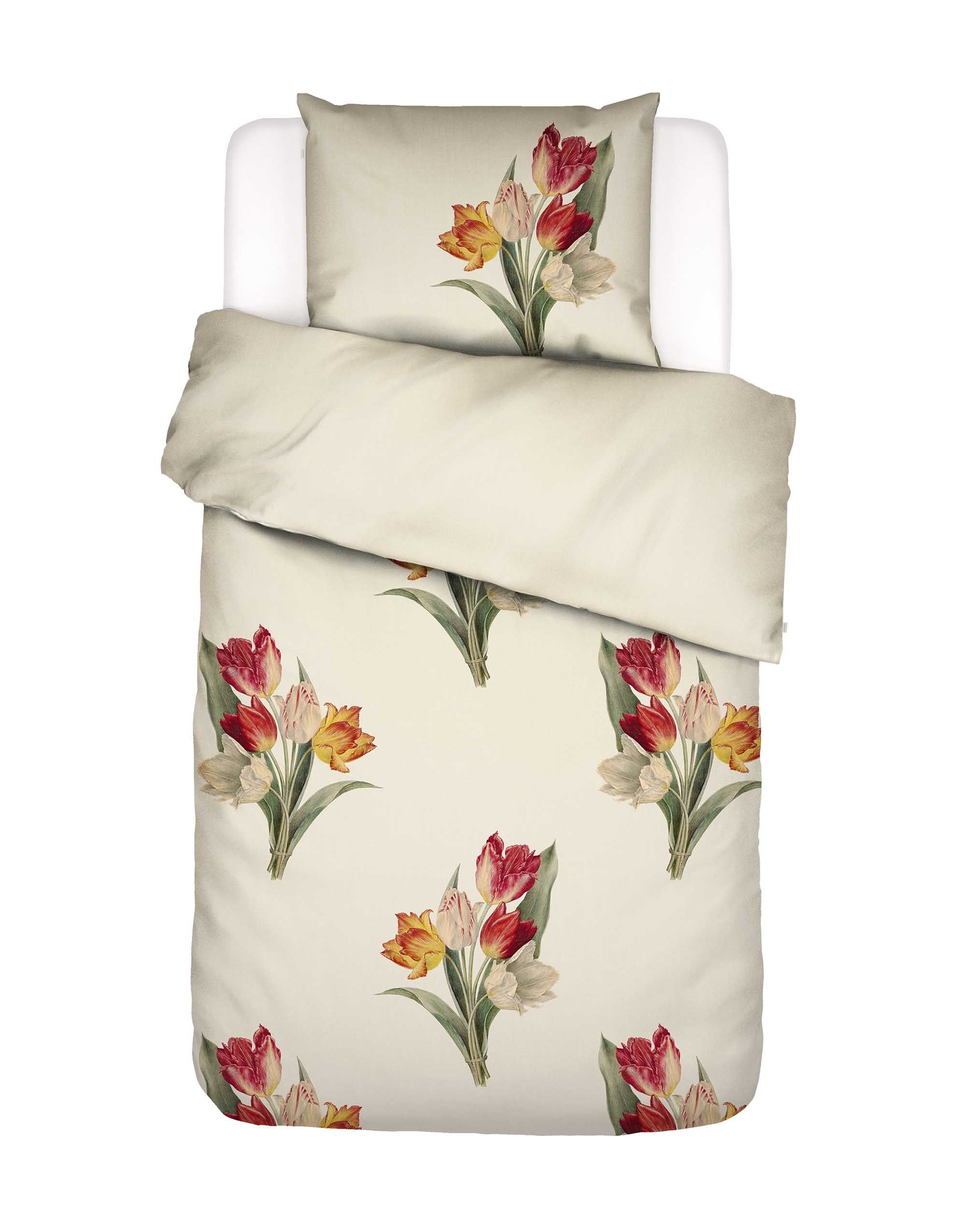 Dekbedovertrek - Tosca 1- persoons 140/200-220 cm - Vanille