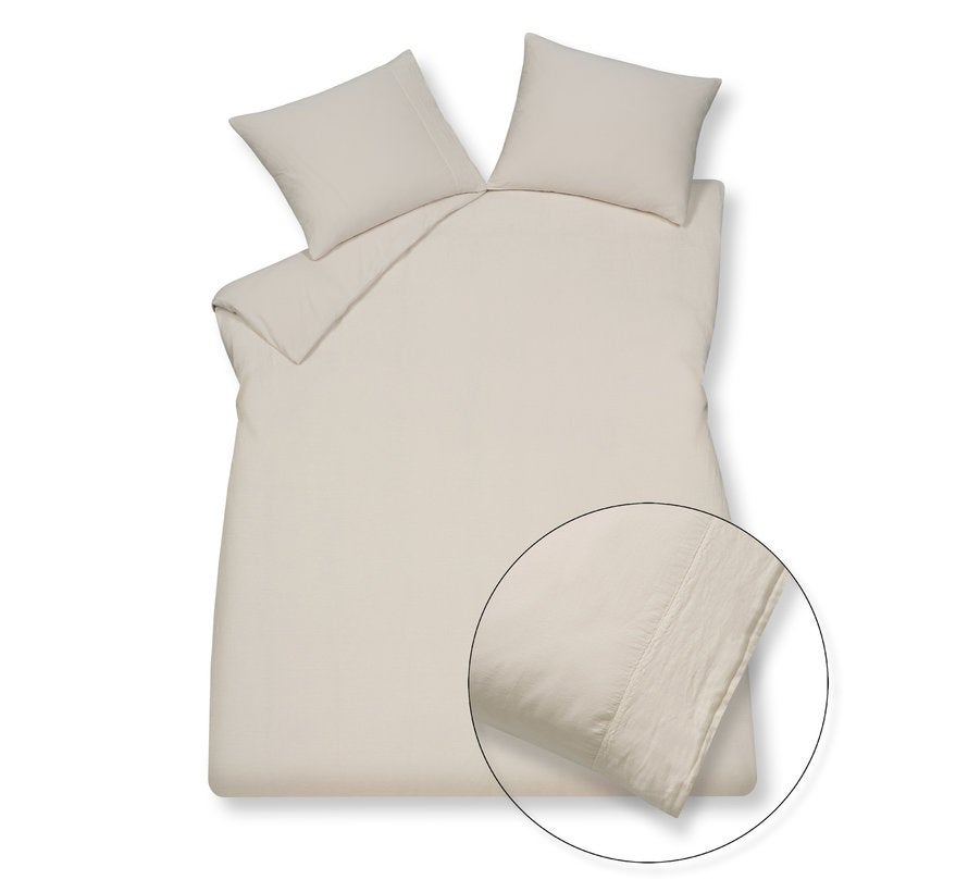 Dekbedovertrek - Pure 07 Lits-jumeaux (240x200/220 + 2 slopen) - Cream tan