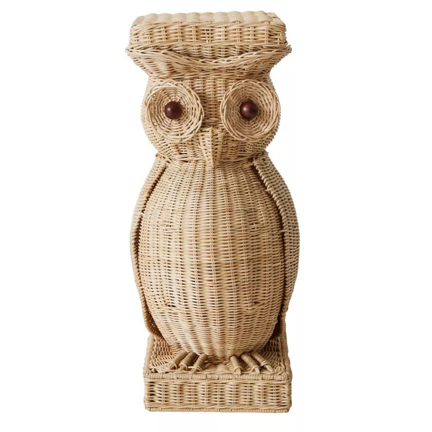 Bijzettafel - Uil - Rattan