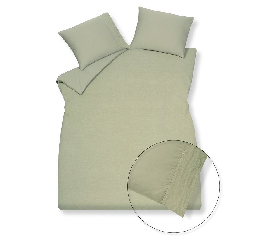 Dekbedovertrek -  Pure 07 Licht Olijf 140x220 cm - Groen