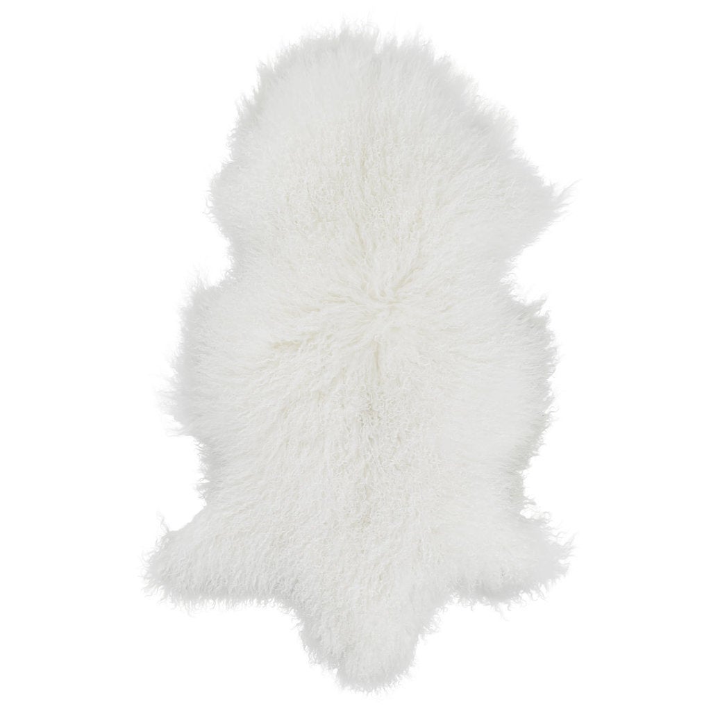 Schapenvacht - Tibetaans gekruld lang haar - Wit