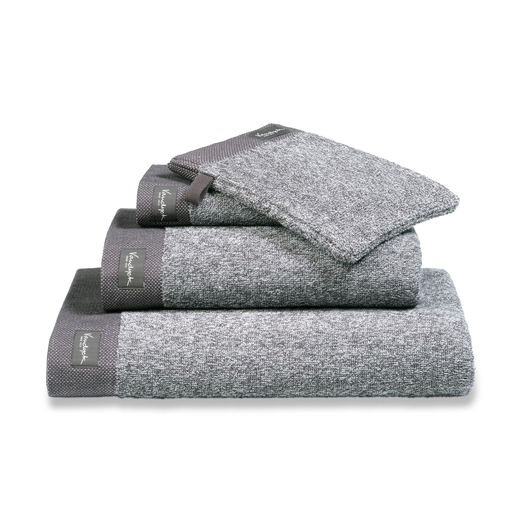 Handdoek - Home Mouline 60x110 - Off black 