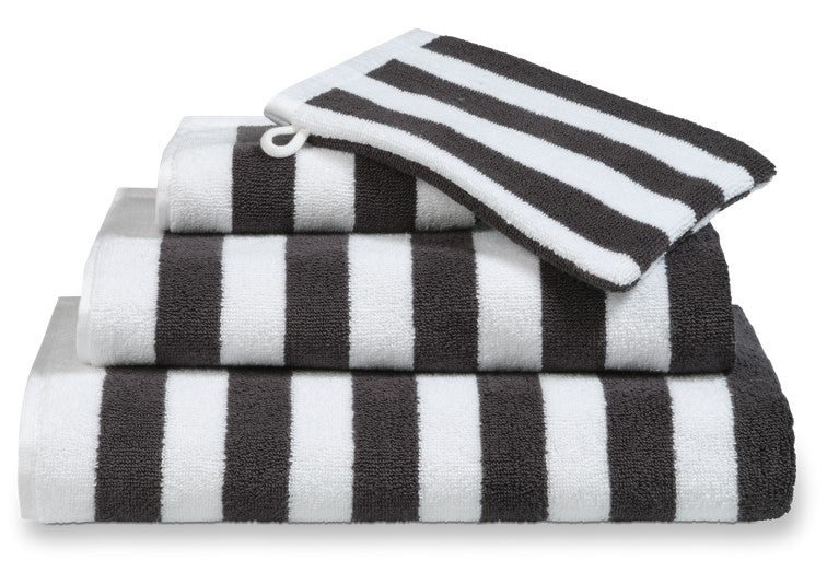 Handdoek - Verona Stripes 60x110 - Off black