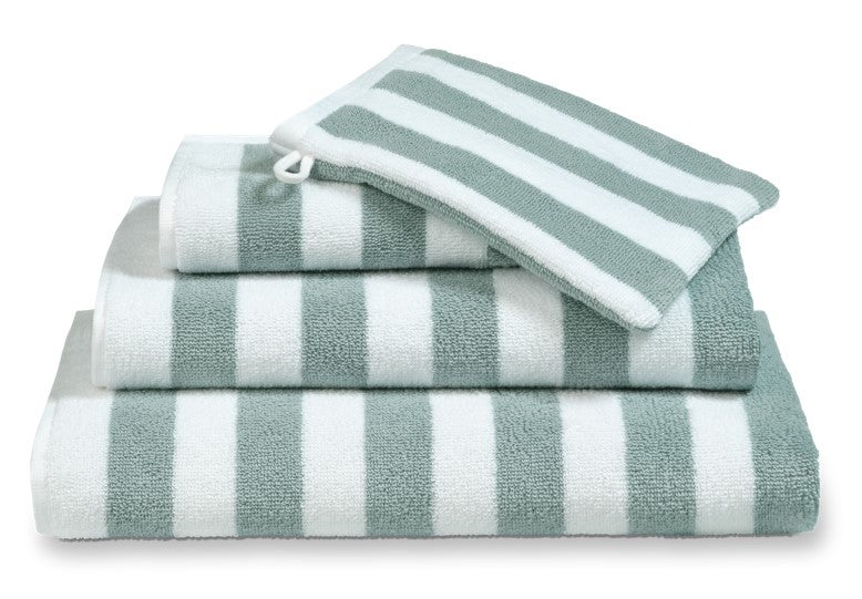 Washandje - Verona Stripes 16x22 - Pearl blue