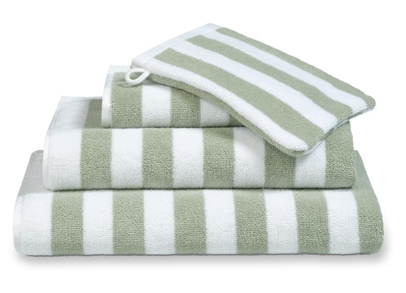 Gastendoekje - Verona Stripes 30x50 - Smoke green