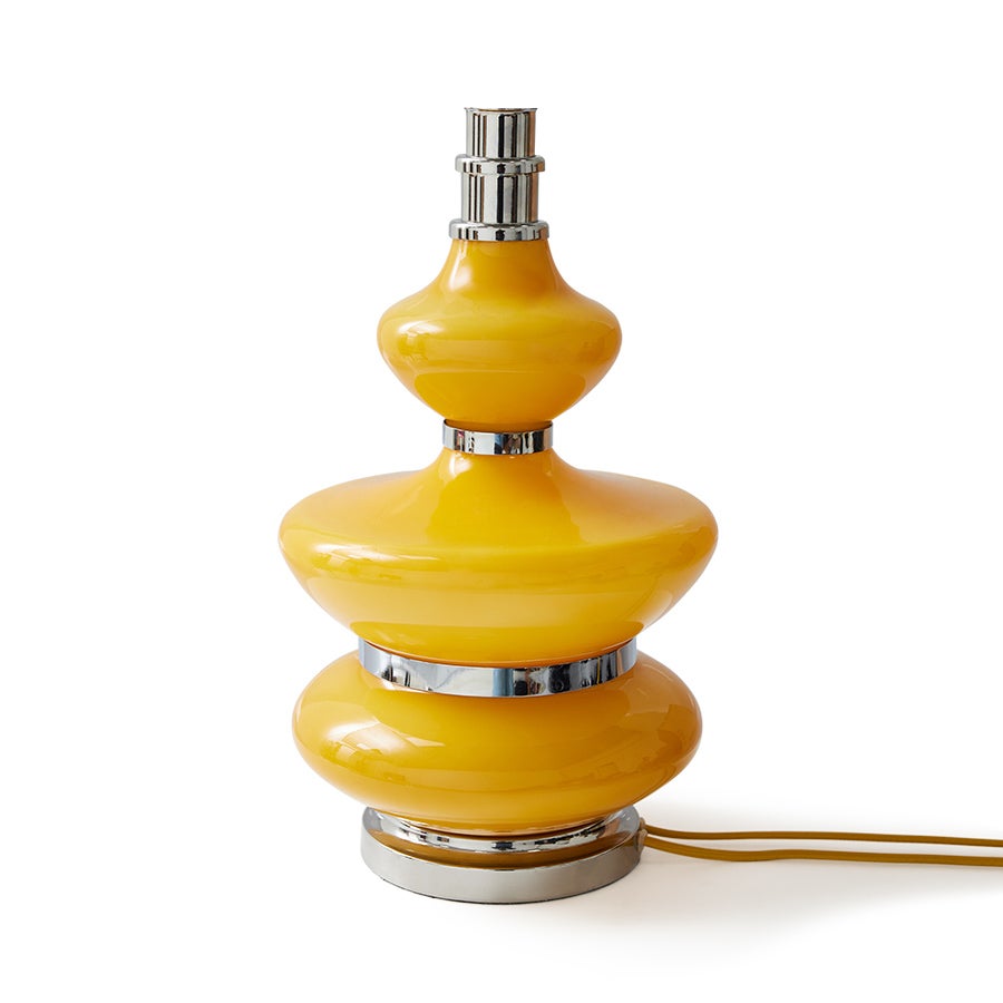 Lampvoet - Bubble Lampvoet 19x19x35 cm - Honinggeel