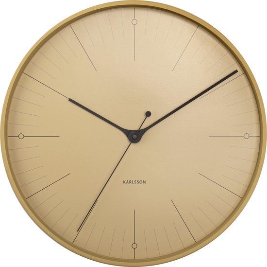 Wandklok - Index Ø40cm - mosterdgeel