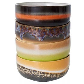 Dessert schaal - 70's ceramics - Humus - set van 4