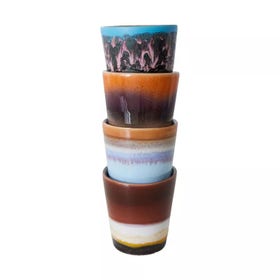 Koffiemokken - 70’s Ceramic Ristretto Solar set van 4 - Multicolor