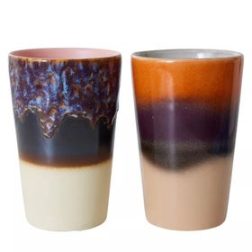 Theemok - 70’s Ceramic Dusk set van 2 - 475ml