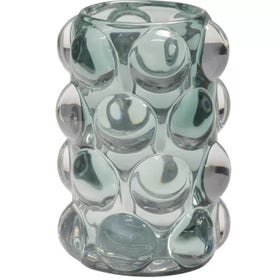 Waxinelichthouder - Ares 12X8cm - groen/blauw