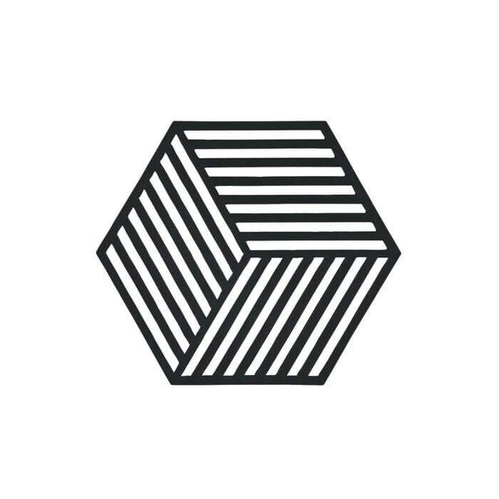Onderzetter - Hexagon - Zwart